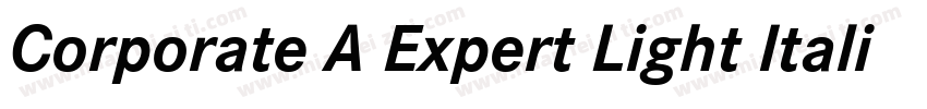 Corporate A Expert Light Italic OsF字体转换